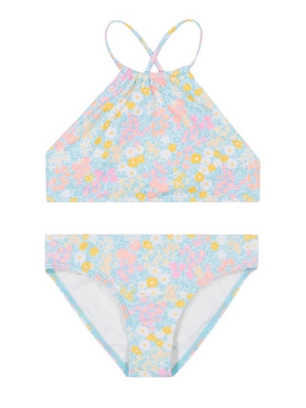 Billabong Girls Floral High-Neck Bikini
